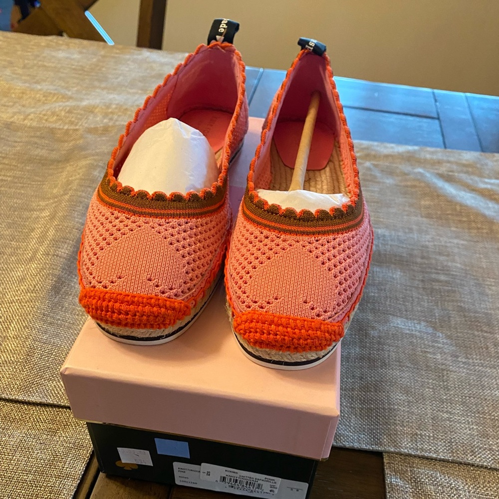 Kate Spade Knottingham pink crocheted espadrille flats | Size 9 | NWT